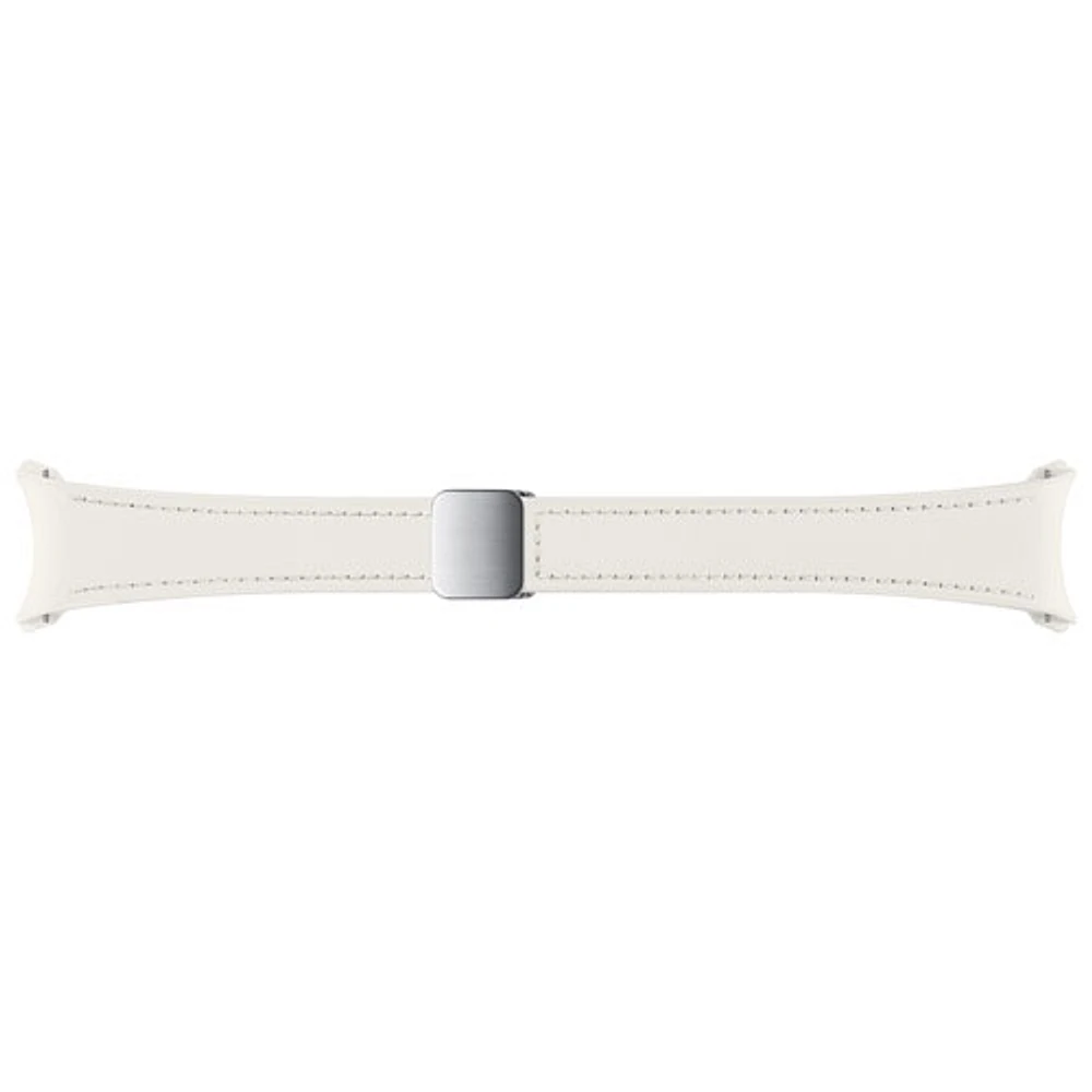 Samsung D-Buckle Vegan Leather Strap for Galaxy Watch - Small/Medium - Cream