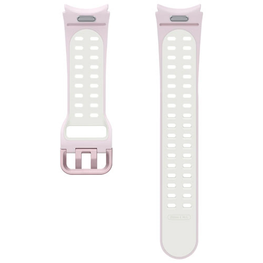 Bracelet de sport extrême en fluoroélastomère pour Galaxy Watch de Samsung - Petit/Moyen - Lavande/Blanc