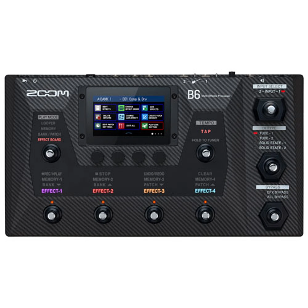 Processeur à effets multiples B6 Bass de Zoom (ZB6) - Noir
