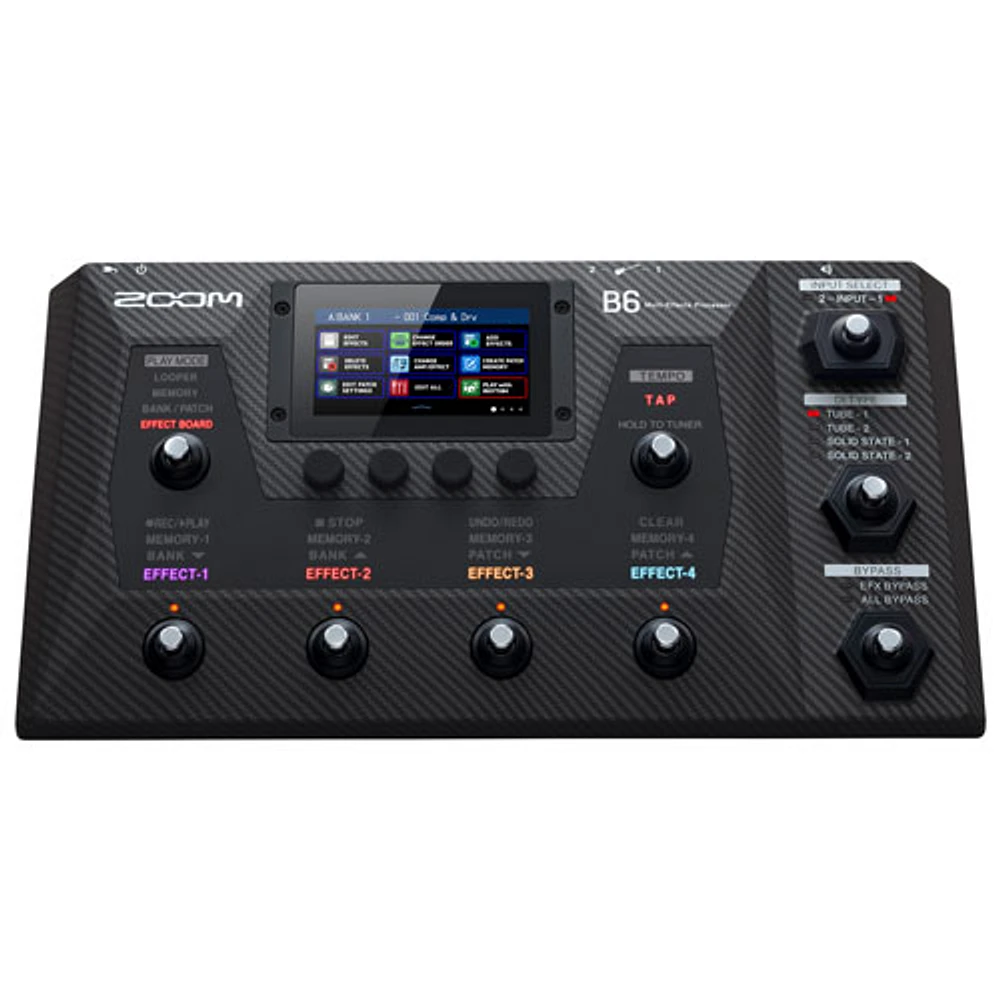 Processeur à effets multiples B6 Bass de Zoom (ZB6) - Noir