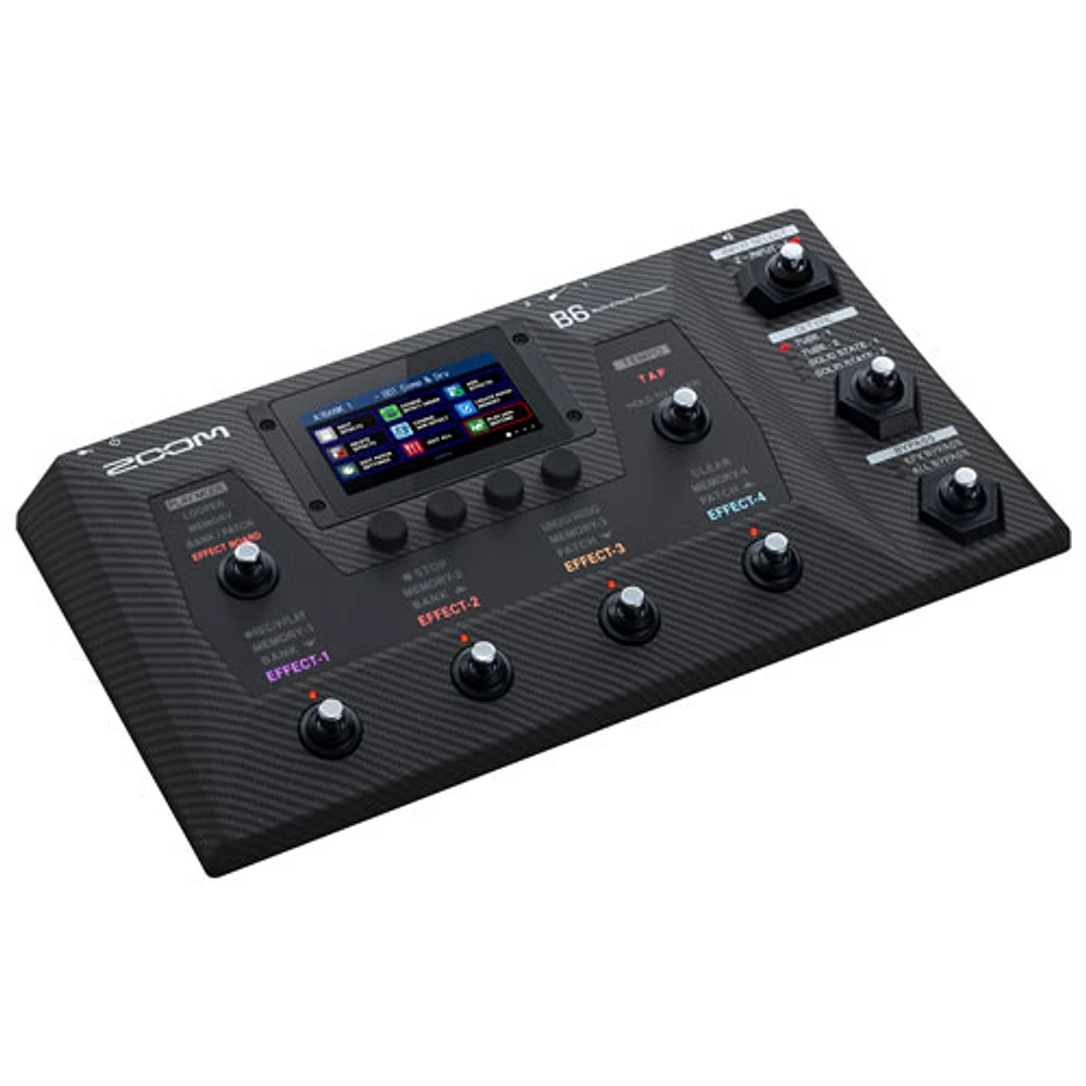 Processeur à effets multiples B6 Bass de Zoom (ZB6) - Noir