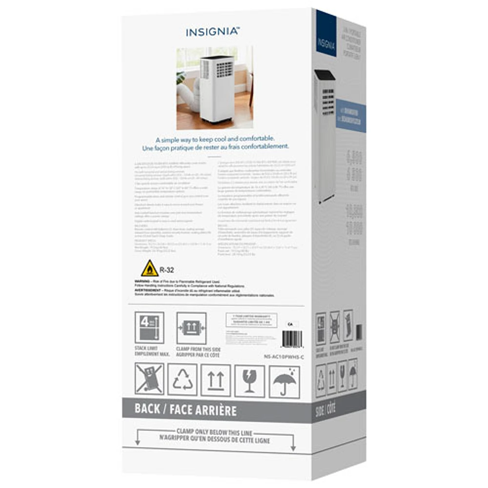 Climatiseur portatif d'Insignia - BTU (SACC BTU) - Blanc/Noir
