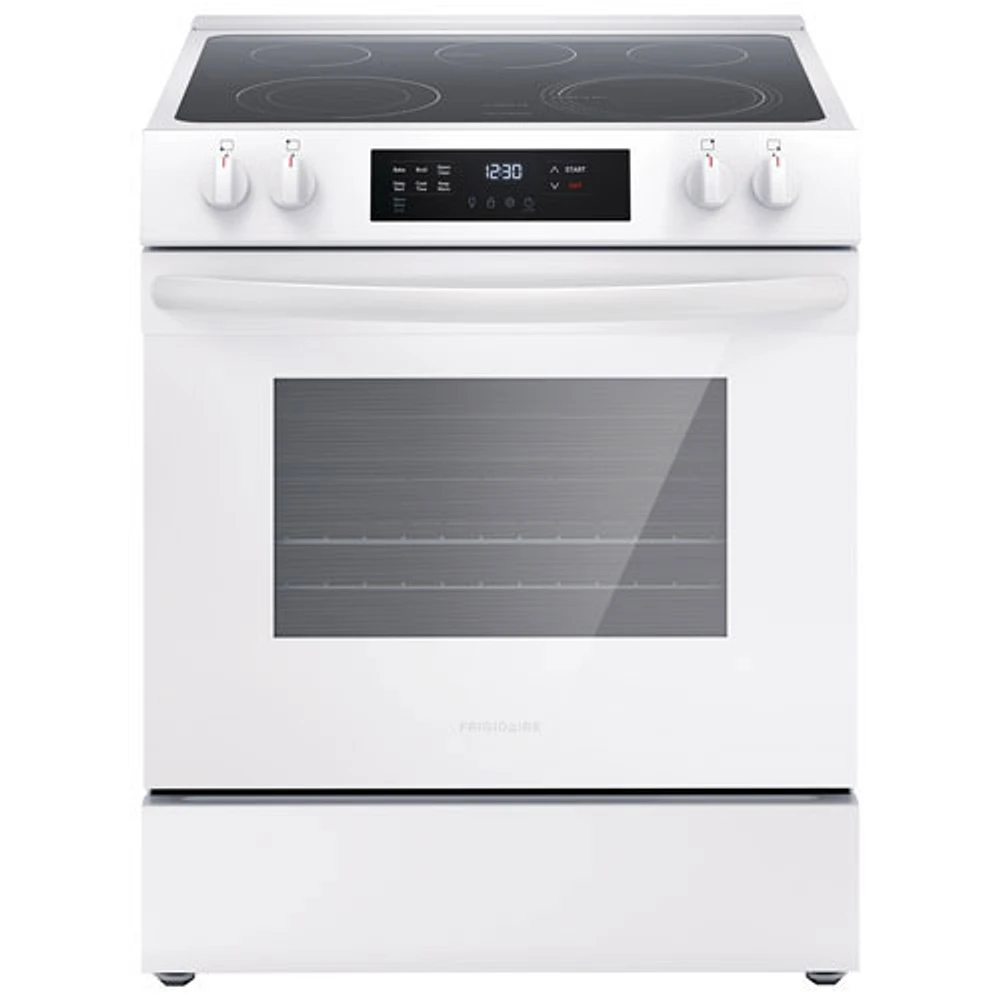 Boîte ouverte - Cuisinière électrique autonome à 5 éléments 5,3 pi³ 30 po de Frigidaire (FCFE306CAW) - Blanc - Parfait état