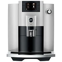 Jura E6 Automatic Espresso Machine with Frother & Coffee Grinder - Platinum