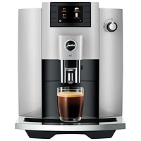 Jura E6 Automatic Espresso Machine with Frother & Coffee Grinder - Platinum