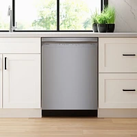 Lave-vaisselle encastrable 24 po 46 dB avec cuve inox et troisième panier Bosch (SHE53CE5N) - Inox