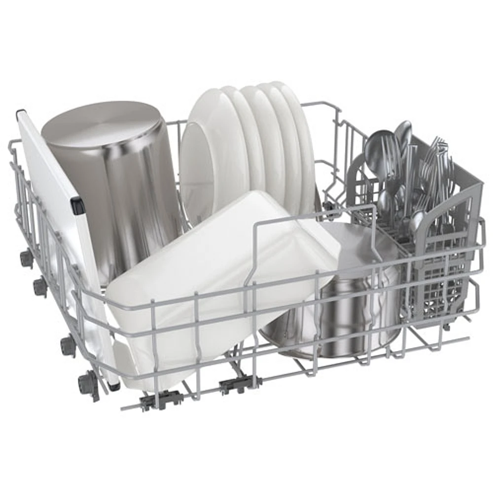 Lave-vaisselle encastrable 24 po 46 dB avec cuve inox et troisième panier Bosch (SHE53CE5N) - Inox