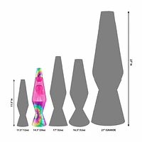 Lava Lite 14.5" Tie Dye Pink Spiral Lava Lamp - Pink/Aqua/Purple/Yellow