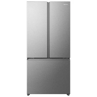 Réfrigérateur à deux portes 21,1 pi³ 31,5 po avec distributeur de glace de Hisense (RF22B3FSE) - Inox