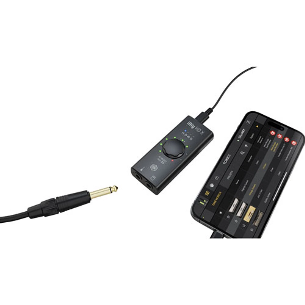 Interface iRig HD X Audio d'IK Multimedia pour guitare (iPhone, iPad, Mac/PC)