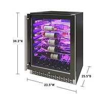 Vinturi 41-Bottle Wine Cellar (VRIW4101BL) - Black Stainless Steel