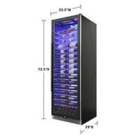 Vinturi 141-Bottle Wine Cellar (VRIW14101BL) - Black Stainless Steel