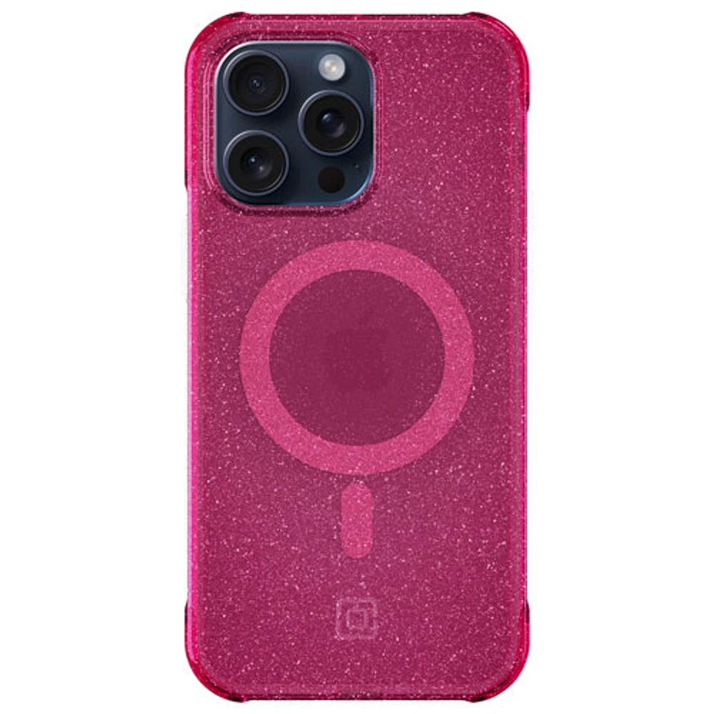 Étui rigide ajusté Forme d'Incipio avec MagSafe pour iPhone 15 Pro Max - Rose vif scintillant