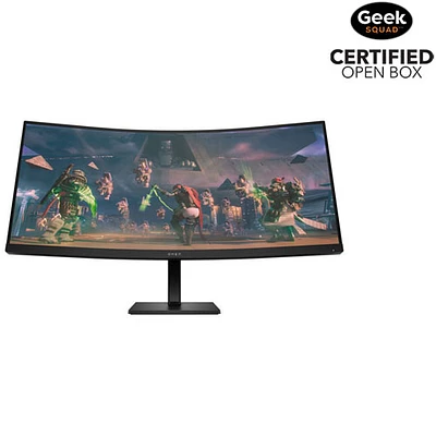 Boîte ouverte - Moniteur de jeu FreeSync DEL incurvé AV QHD 165 Hz GTG 1 ms 34 po Omen de HP (OMEN 34c) - Noir