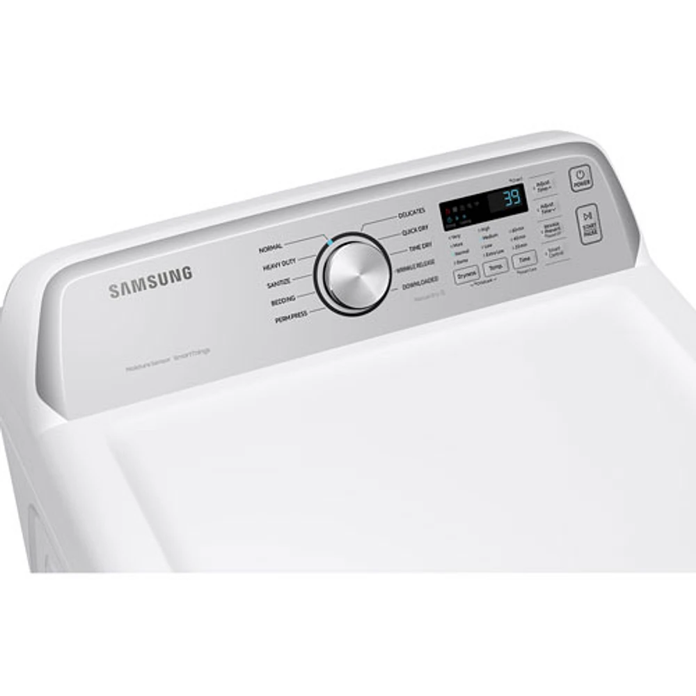 Sécheuse électrique intelligente de 7,4 pi³ de Samsung (DVE47CG3500WAC) - Blanc