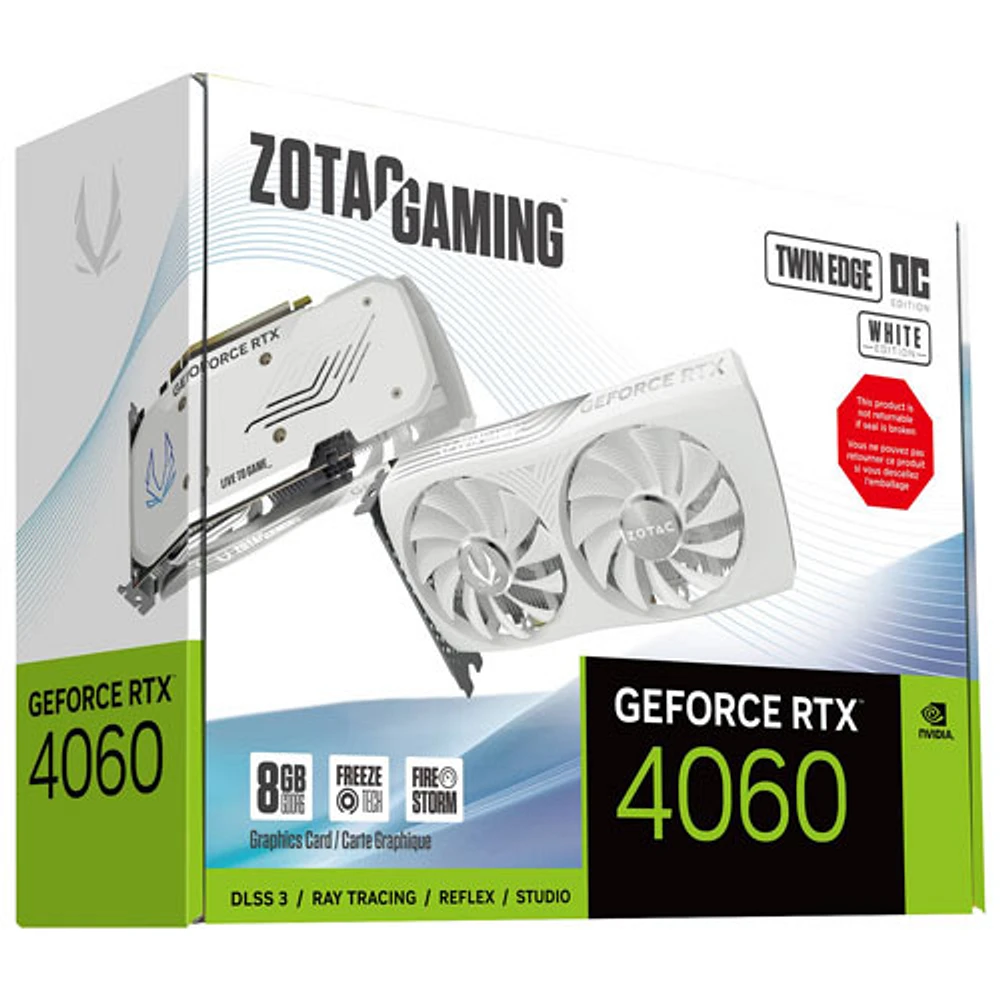 ZOTAC Gaming NVIDIA GeForce RTX 4060 GPU 8GB GDDR6 Video Card