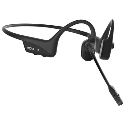 Casque d'écoute Bluetooth à conduction osseuse OpenComm 2UC de Shokz - Noir