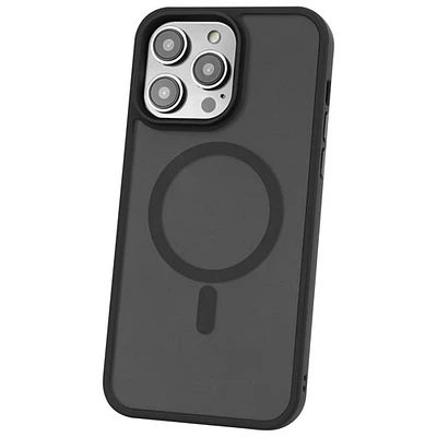 Étui rigide ajusté GlideGuard de TUFF8 avec MagSafe pour iPhone 15 Pro Max - Noir fumé