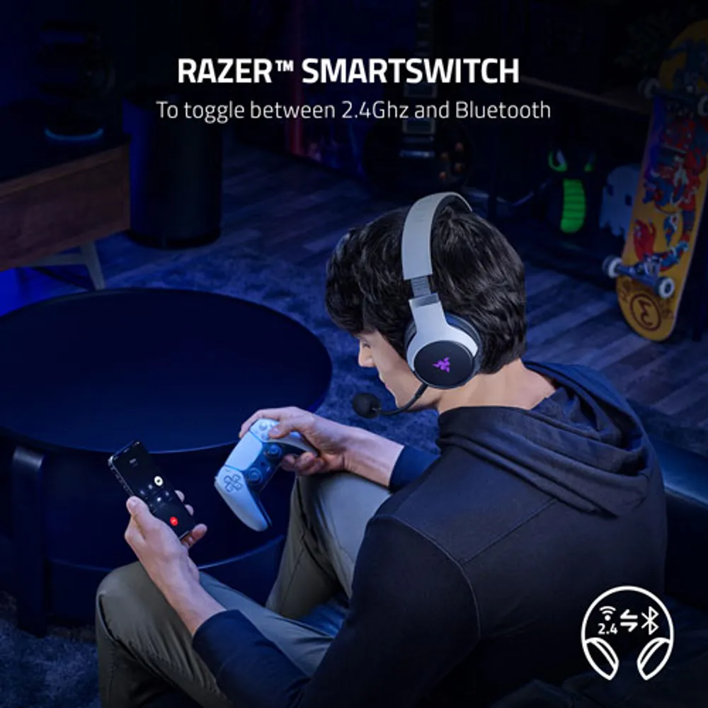 Casque de jeu sans fil double Kaira Pro de Razer pour PS5