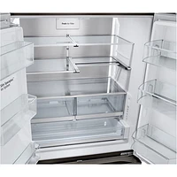 LG 36" 25.5 Cu. Ft. French Door Refrigerator w/ Water & Ice Dispenser (LRYXC2606D) - Black Stainless Steel