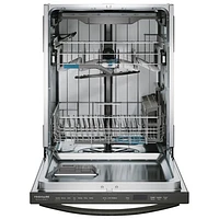 Frigidaire Gallery 24" 47dB Built-In Dishwasher with Stainless Tub & Third Rack (GDSH4715AD) - Black SS