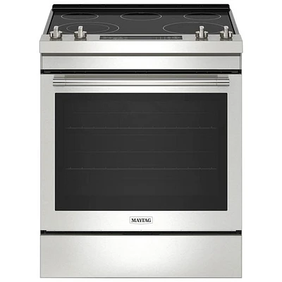 Maytag 30" 6.4 Cu. Ft. True Convection 5-Element Slide-In Electric Air Fry Range (YMES8800PZ) - Stainless Steel