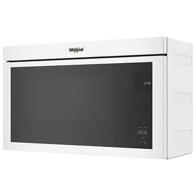 Micro-ondes avec hotte à design intégré sans plateau tournant de Whirlpool - 1,1 pi³ - Blanc