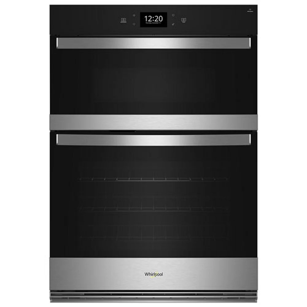Whirlpool 27" 6.4 Cu. Ft. True Convection Electric Combination Wall Oven (WOEC7027PZ) - Stainless Steel