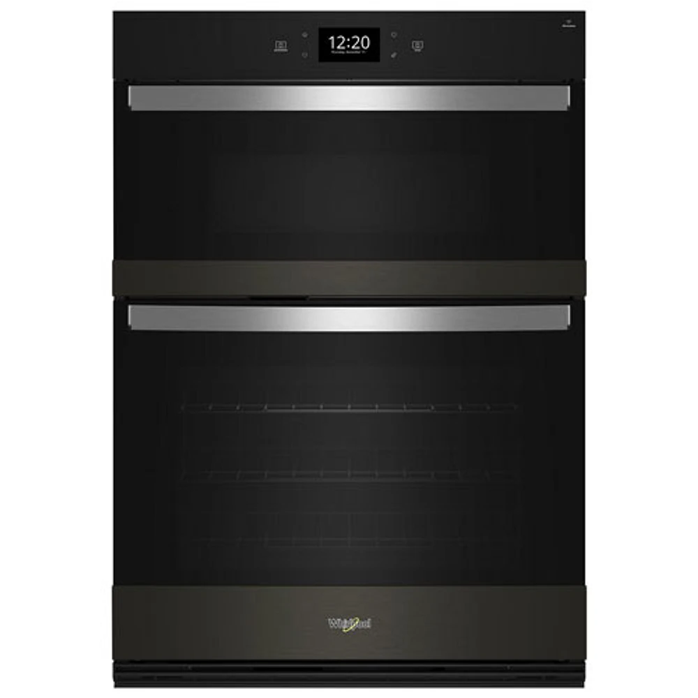 Whirlpool 30" 6.4 Cu. Ft. True Convection Electric Combination Wall Oven (WOEC7030PV) - Black Stainless Steel