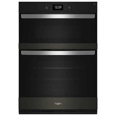 Whirlpool 30" 6.4 Cu. Ft. True Convection Electric Combination Wall Oven (WOEC7030PV) - Black Stainless Steel