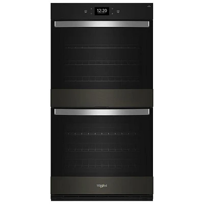 Whirlpool 30" 10 Cu. Ft. True Convection Electric Double Wall Oven (WOED7030PV)- Black Stainless Steel