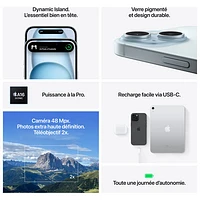 iPhone 15 de 128 Go d'Apple - Noir - Déverrouillé
