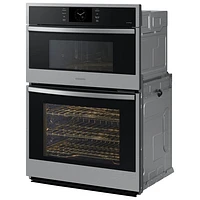 Samsung 30" 7 Cu. Ft. True Convection Electric Combo Wall Oven (NQ70CG600DSRAA) - Stainless Steel