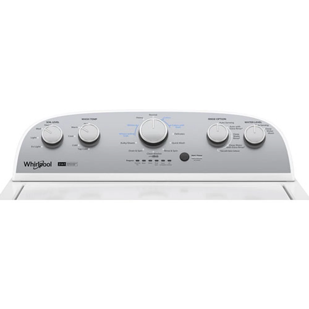 Laveuse à chargement par le haut haute efficacité de 4,5 pi³ de Whirlpool (WTW4957PW) - Blanc