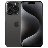 iPhone 15 Pro de 512 Go d'Apple avec Fido - Titane noir - Financement mensuel