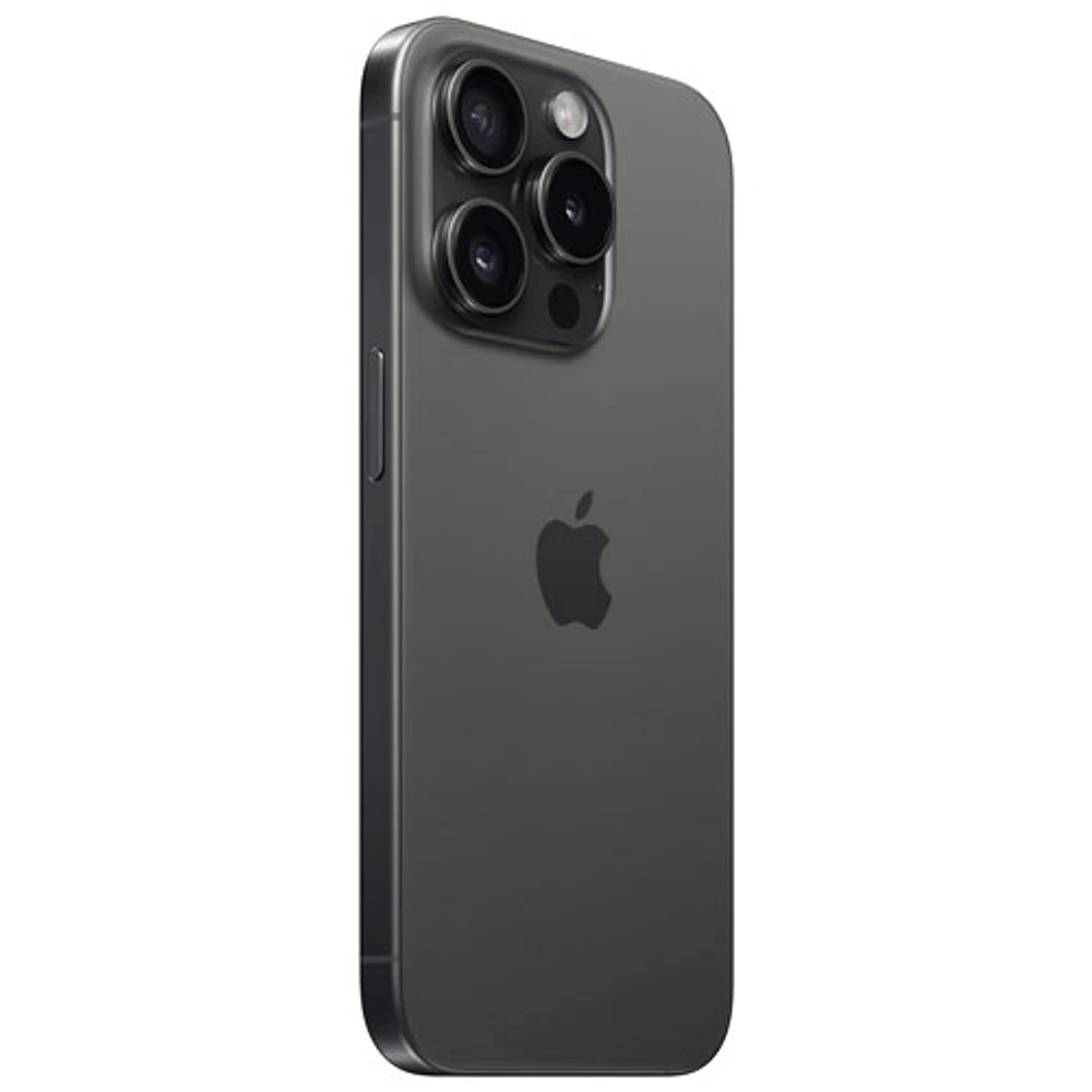 iPhone 15 Pro de 512 Go d'Apple avec Fido - Titane noir - Financement mensuel