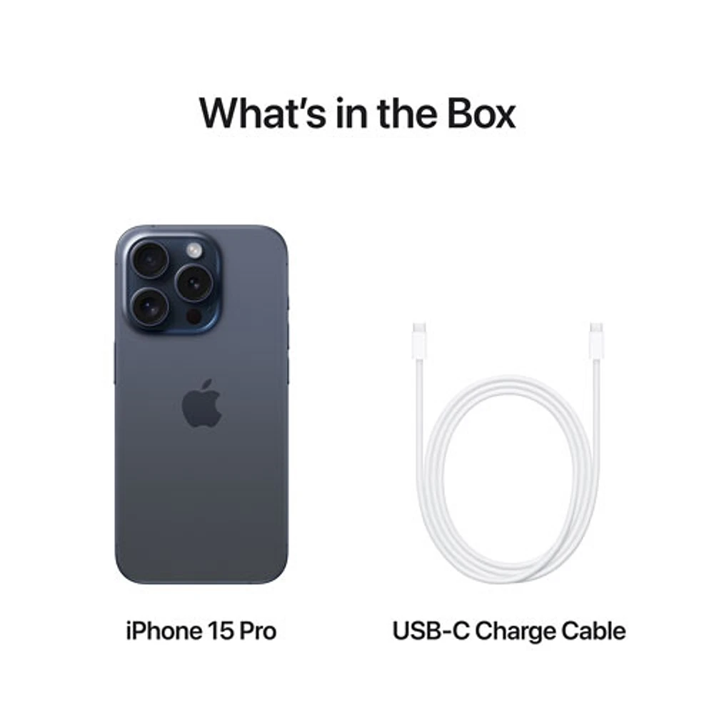 iPhone 15 Pro de 128 Go d'Apple avec Bell - Titane bleu - Financement mensuel