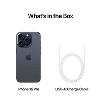 iPhone 15 Pro de 128 Go d'Apple avec Bell - Titane bleu - Financement mensuel
