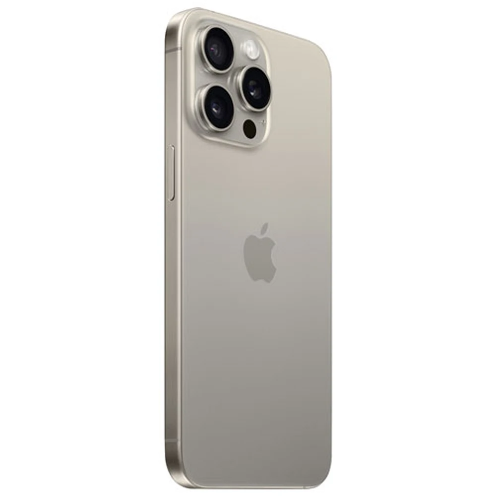 iPhone 15 Pro Max de 256 Go d'Apple avec Fido - Titane naturel - Financement mensuel