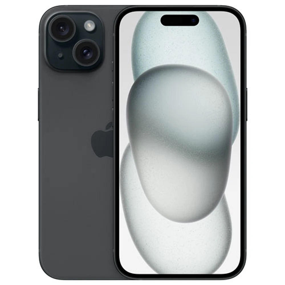 Fido Apple iPhone 15 128GB - Black - Monthly Financing