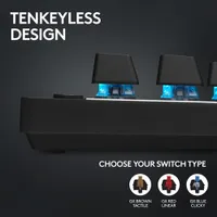Logitech G PRO X TKL LIGHTSPEED Bluetooth Backlit Mechanical Clicky Gaming Keyboard