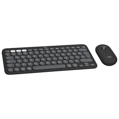 Logitech Pebble 2 Bluetooth Optical Ergonomic Keyboard & Mouse Combo for Mac - Black
