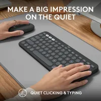 Logitech Pebble 2 Bluetooth Optical Ergonomic Keyboard & Mouse Combo for Mac - Black