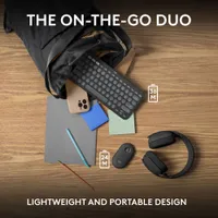 Logitech Pebble 2 Bluetooth Optical Ergonomic Keyboard & Mouse Combo for Mac - Black