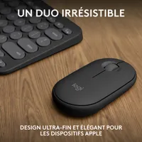 Logitech Pebble 2 Bluetooth Optical Ergonomic Keyboard & Mouse Combo for Mac - Black