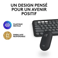 Logitech Pebble 2 Bluetooth Optical Ergonomic Keyboard & Mouse Combo for Mac - Black