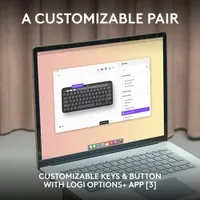 Logitech Pebble 2 Bluetooth Optical Ergonomic Keyboard & Mouse Combo for Mac - Black