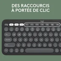 Logitech Pebble 2 Bluetooth Optical Ergonomic Keyboard & Mouse Combo for Mac - Black