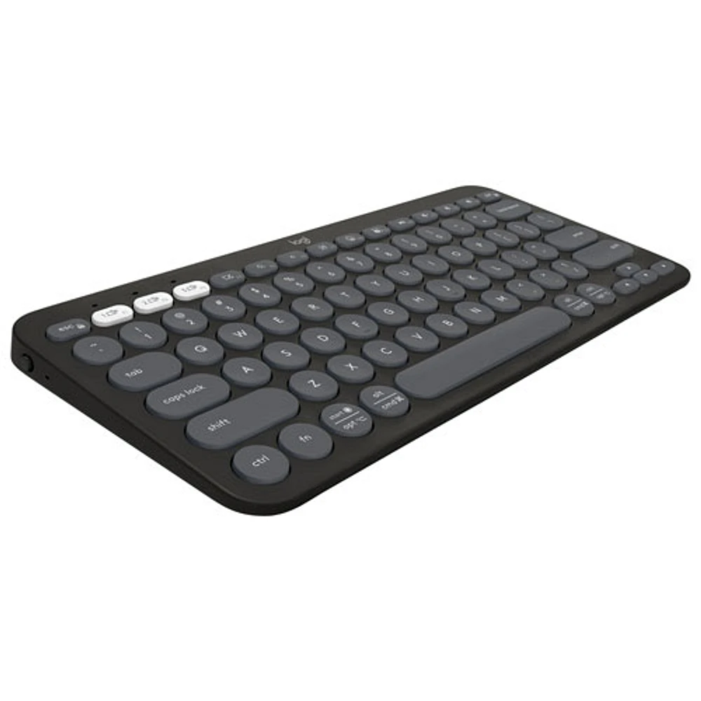Clavier sans fil mince K380s sans pavé numérique de Logitech avec raccourcis personnalisables - Graphite tonal