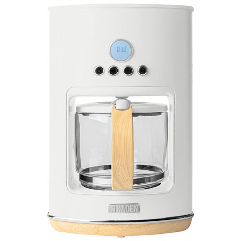 Cafetière à filtre programmable Dorchester Ultra Pebble de Haden - 10 tasses - Blanc